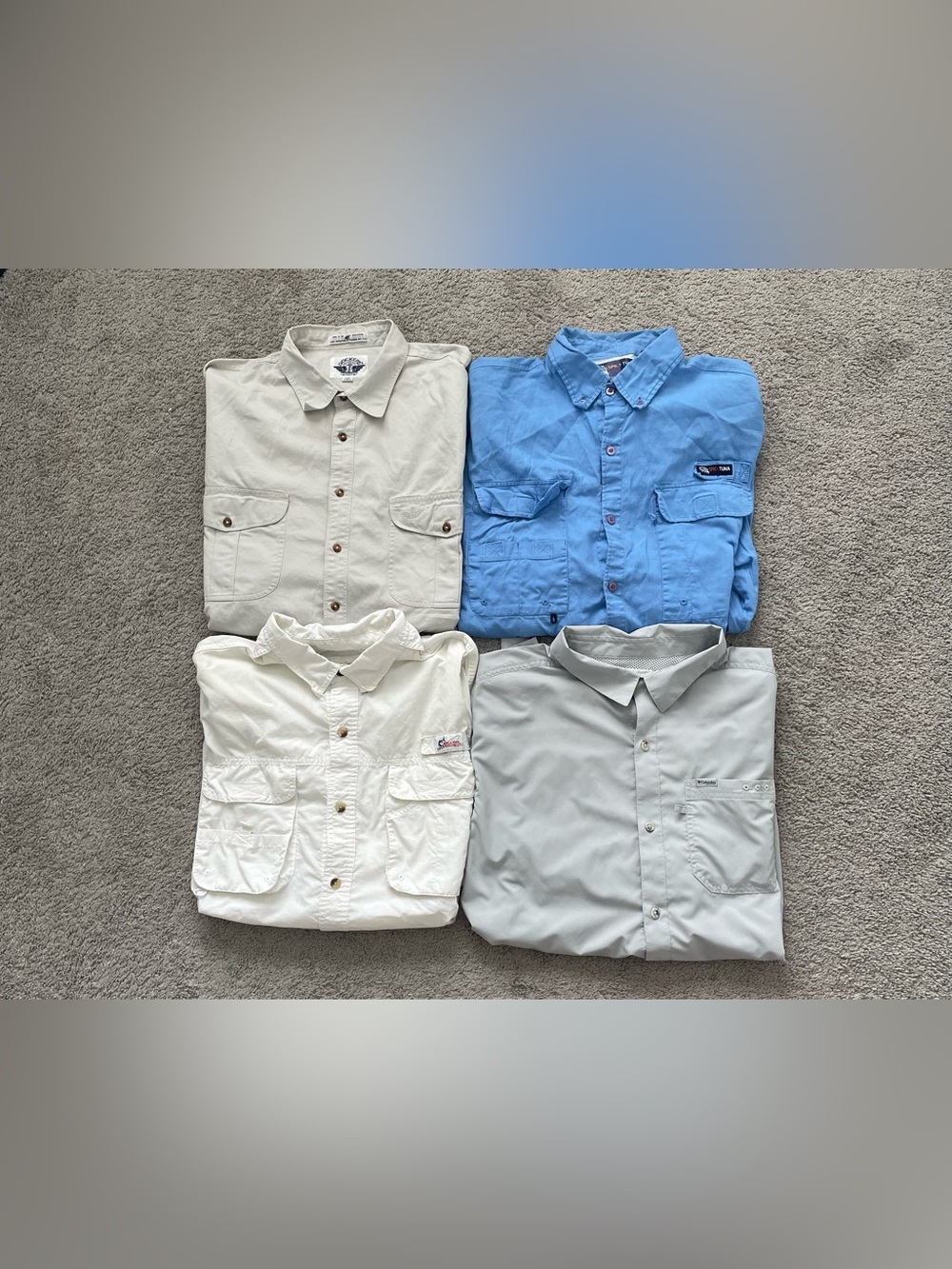 Mens Fishing & Outdoor Shirts XL - 4 Pack